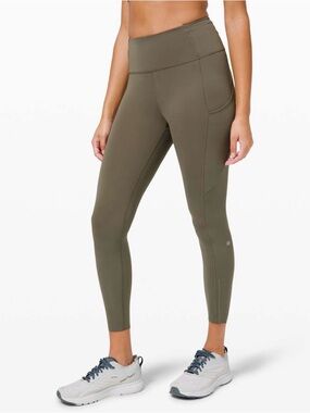 Lululemon Base Pace High-Rise Pocket Tight 25” – Dark Olive – Size 6